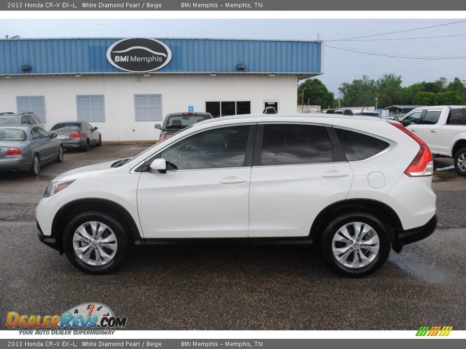 2013 Honda CR-V EX-L White Diamond Pearl / Beige Photo #2