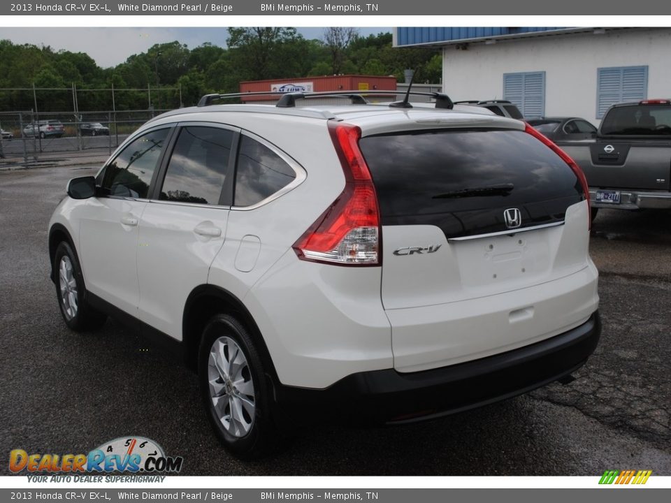 2013 Honda CR-V EX-L White Diamond Pearl / Beige Photo #3