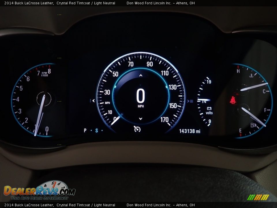 2014 Buick LaCrosse Leather Crystal Red Tintcoat / Light Neutral Photo #27