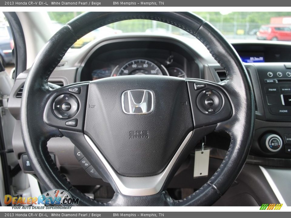 2013 Honda CR-V EX-L White Diamond Pearl / Beige Photo #12