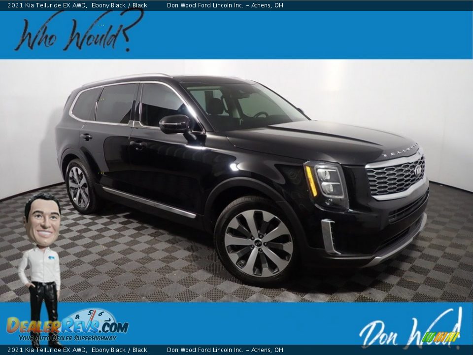 2021 Kia Telluride EX AWD Ebony Black / Black Photo #1