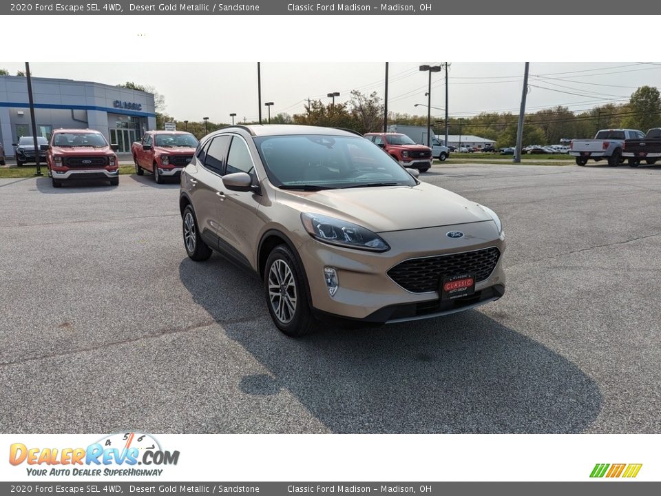 2020 Ford Escape SEL 4WD Desert Gold Metallic / Sandstone Photo #7