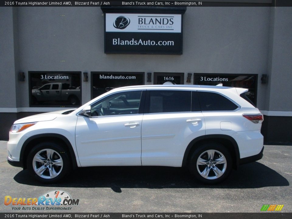 2016 Toyota Highlander Limited AWD Blizzard Pearl / Ash Photo #1