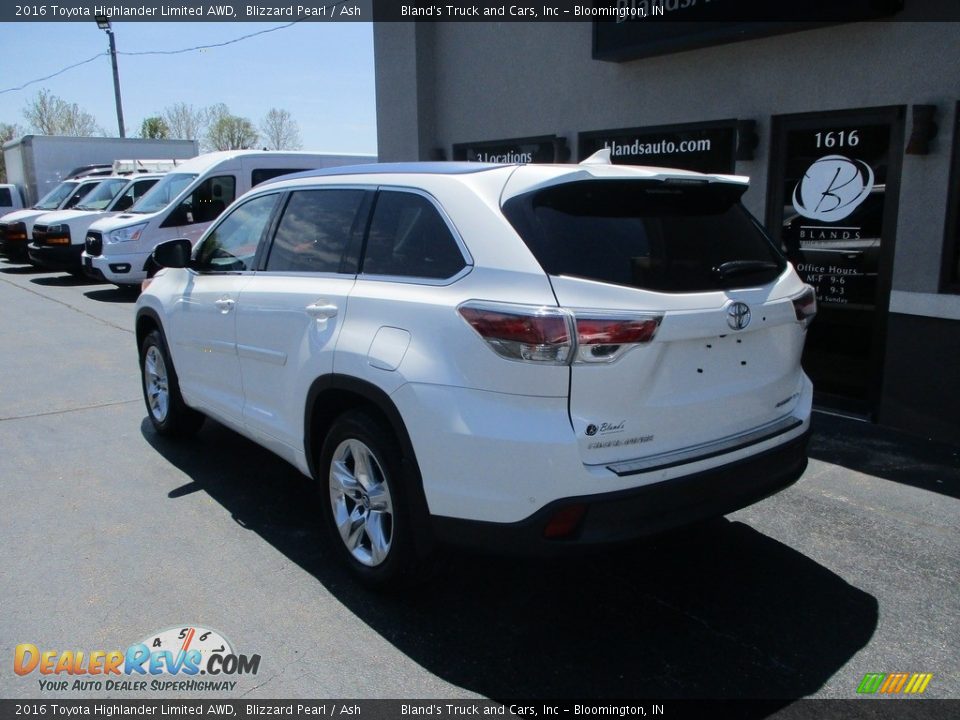 2016 Toyota Highlander Limited AWD Blizzard Pearl / Ash Photo #3