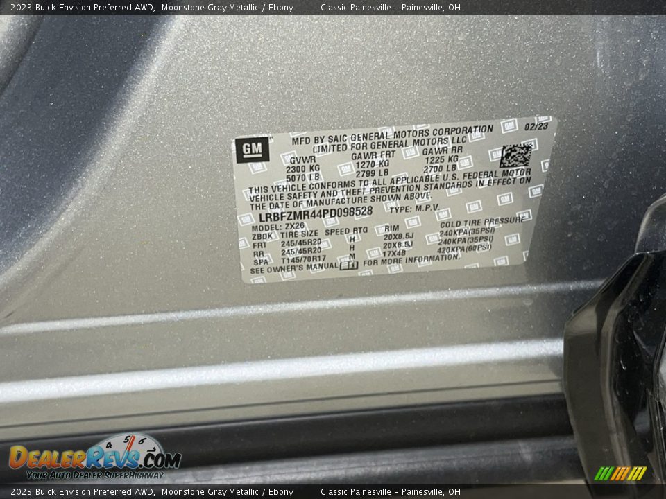 2023 Buick Envision Preferred AWD Moonstone Gray Metallic / Ebony Photo #31