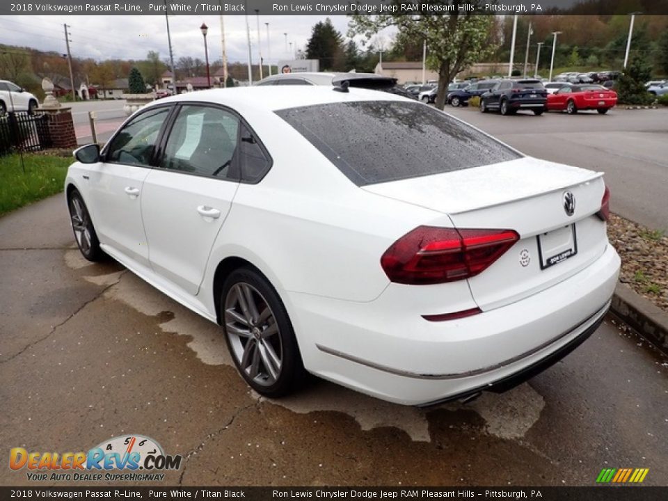 2018 Volkswagen Passat R-Line Pure White / Titan Black Photo #7