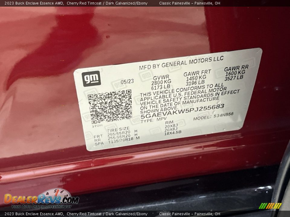 2023 Buick Enclave Essence AWD Cherry Red Tintcoat / Dark Galvanized/Ebony Photo #33