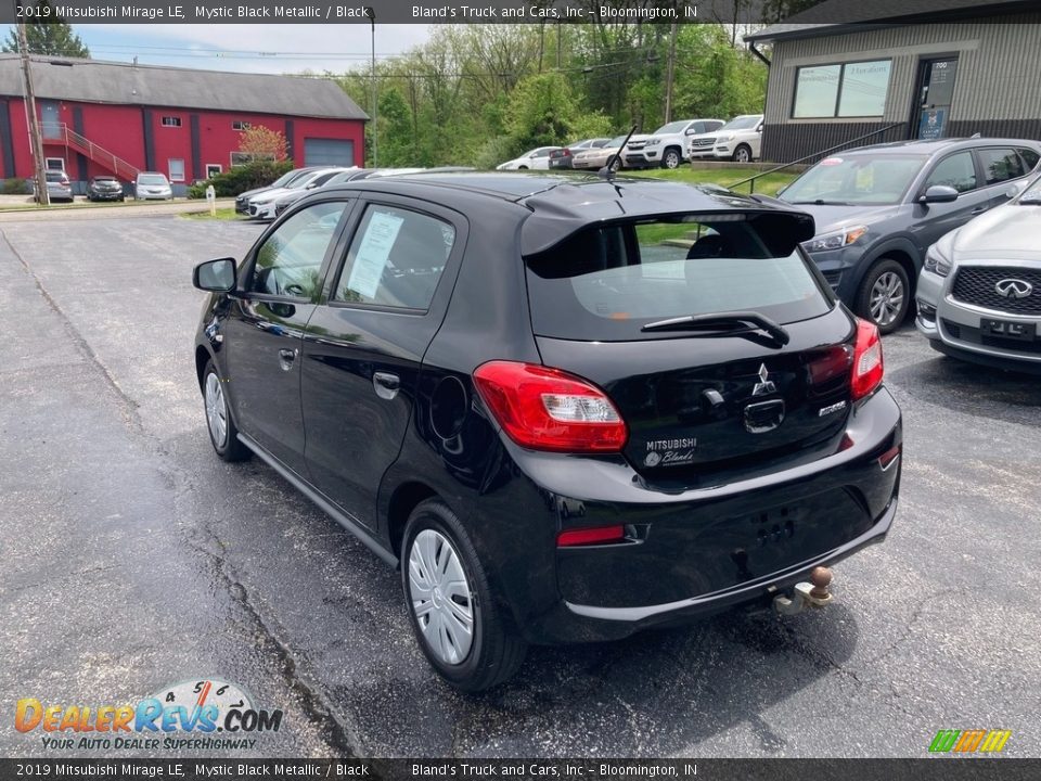 2019 Mitsubishi Mirage LE Mystic Black Metallic / Black Photo #3