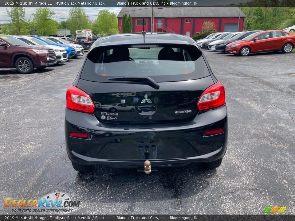 2019 Mitsubishi Mirage LE Mystic Black Metallic / Black Photo #4