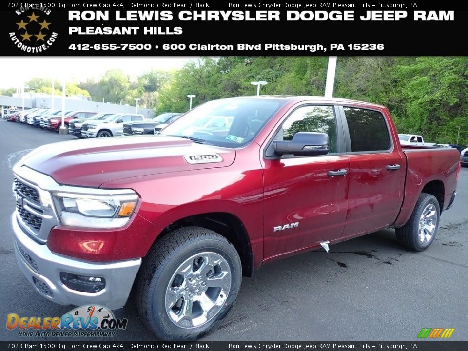 2023 Ram 1500 Big Horn Crew Cab 4x4 Delmonico Red Pearl / Black Photo #1