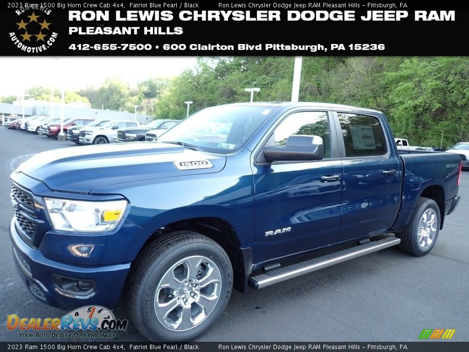 2023 Ram 1500 Big Horn Crew Cab 4x4 Patriot Blue Pearl / Black Photo #1