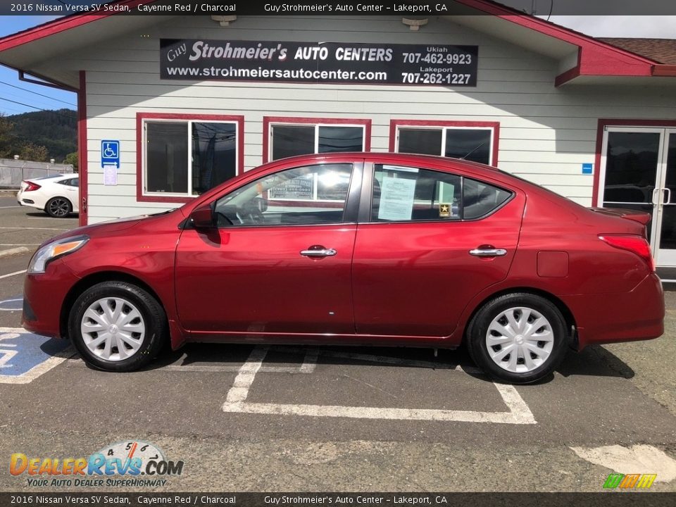 Cayenne Red 2016 Nissan Versa SV Sedan Photo #4