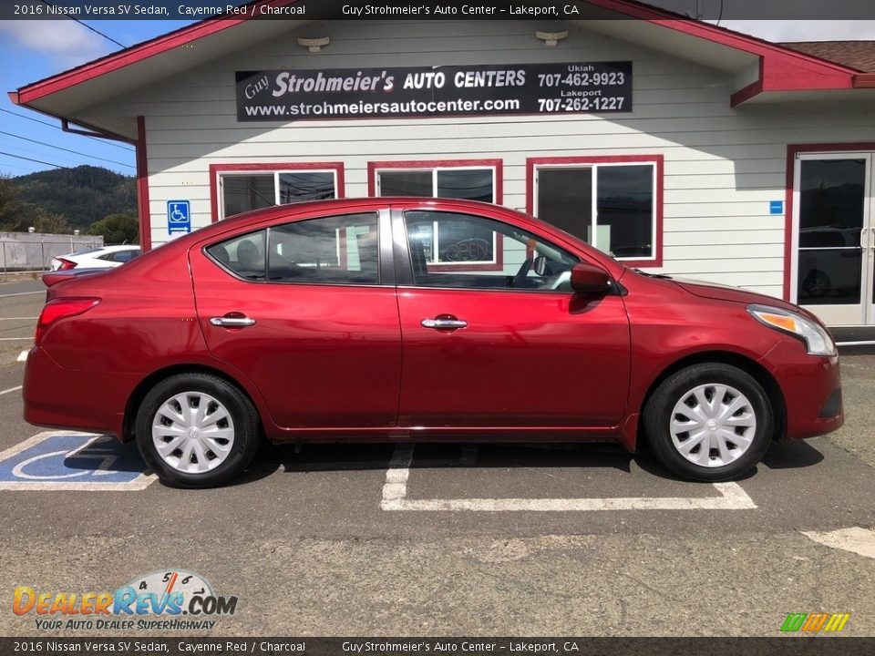 Cayenne Red 2016 Nissan Versa SV Sedan Photo #5