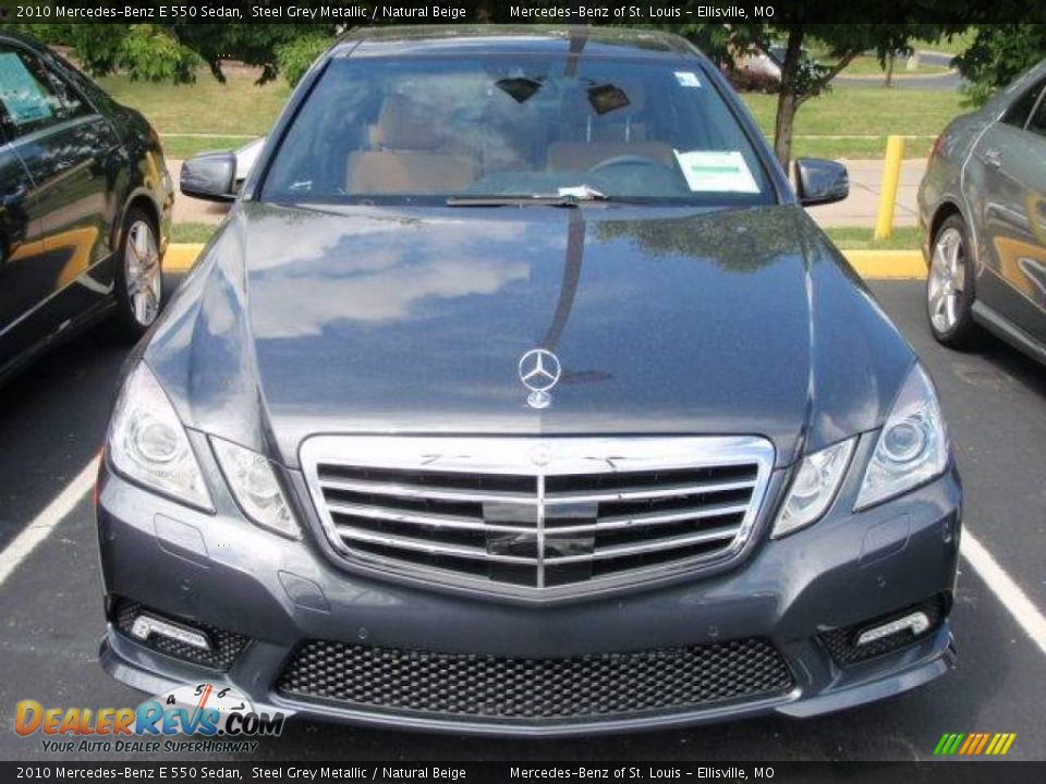 2010 Mercedes-Benz E 550 Sedan Steel Grey Metallic / Natural Beige Photo #2