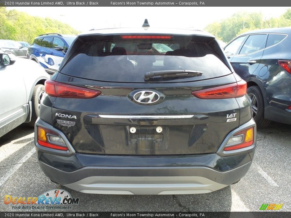 2020 Hyundai Kona Limited AWD Ultra Black / Black Photo #3