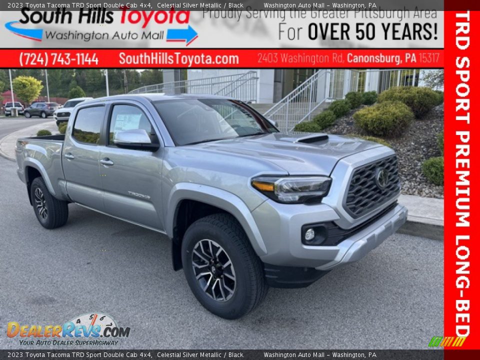 2023 Toyota Tacoma TRD Sport Double Cab 4x4 Celestial Silver Metallic / Black Photo #1