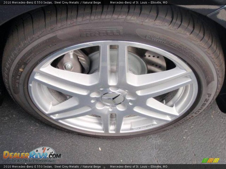 2010 Mercedes-Benz E 550 Sedan Steel Grey Metallic / Natural Beige Photo #4