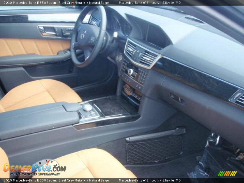 2010 Mercedes-Benz E 550 Sedan Steel Grey Metallic / Natural Beige Photo #5