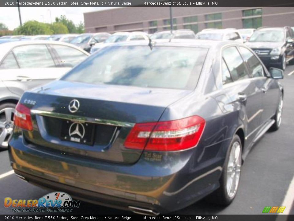2010 Mercedes-Benz E 550 Sedan Steel Grey Metallic / Natural Beige Photo #7