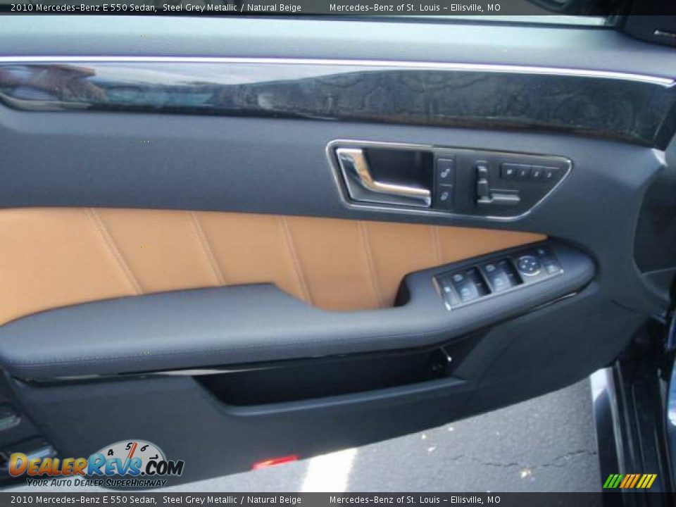 2010 Mercedes-Benz E 550 Sedan Steel Grey Metallic / Natural Beige Photo #10