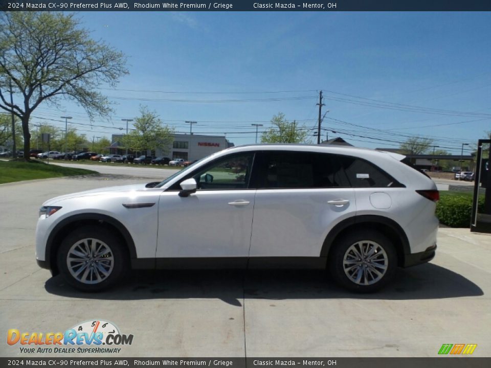 2024 Mazda CX-90 Preferred Plus AWD Rhodium White Premium / Griege Photo #6