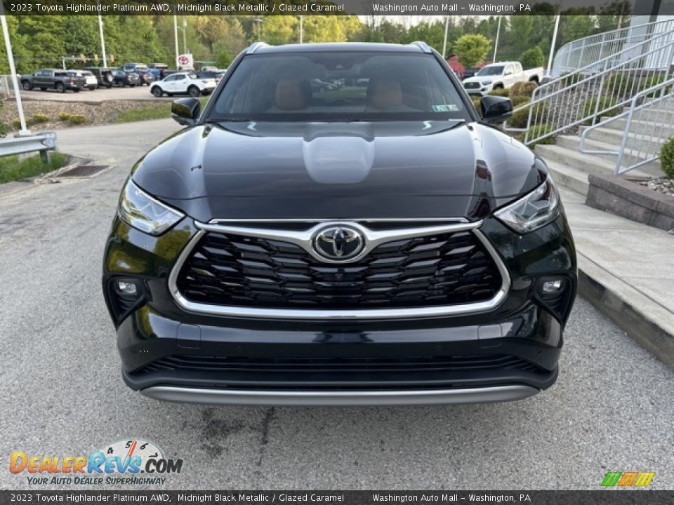 2023 Toyota Highlander Platinum AWD Midnight Black Metallic / Glazed Caramel Photo #7