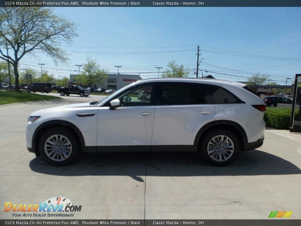 2024 Mazda CX-90 Preferred Plus AWD Rhodium White Premium / Black Photo #6