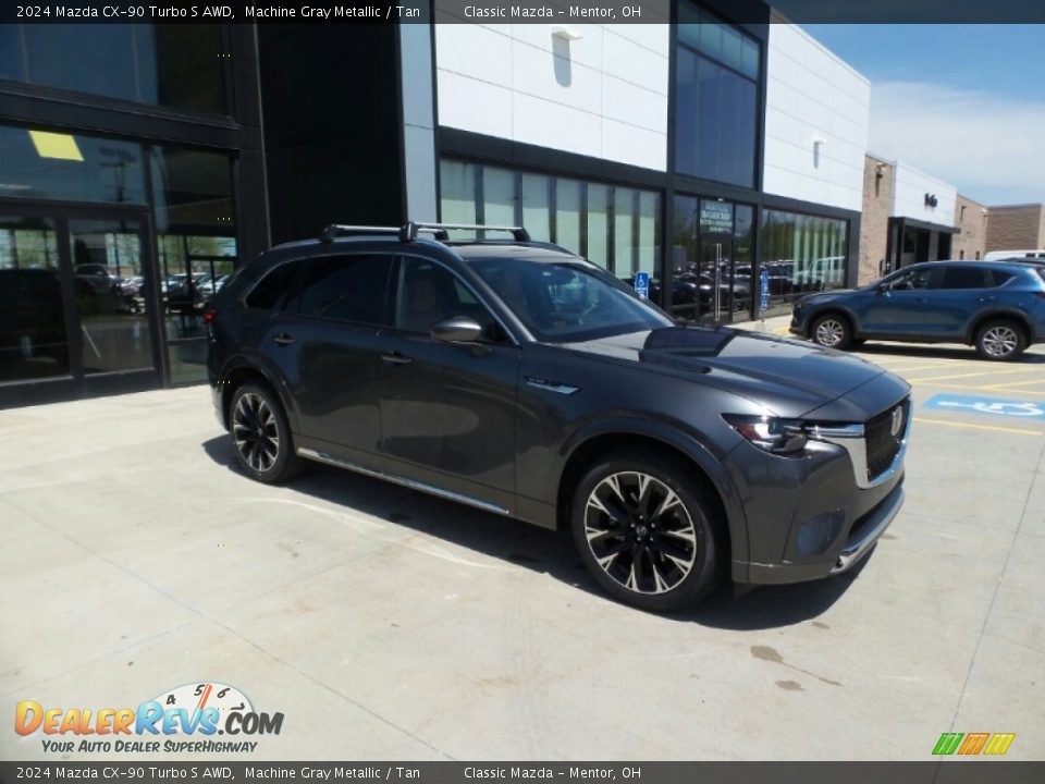 2024 Mazda CX-90 Turbo S AWD Machine Gray Metallic / Tan Photo #1