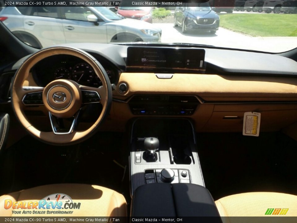 2024 Mazda CX-90 Turbo S AWD Machine Gray Metallic / Tan Photo #3