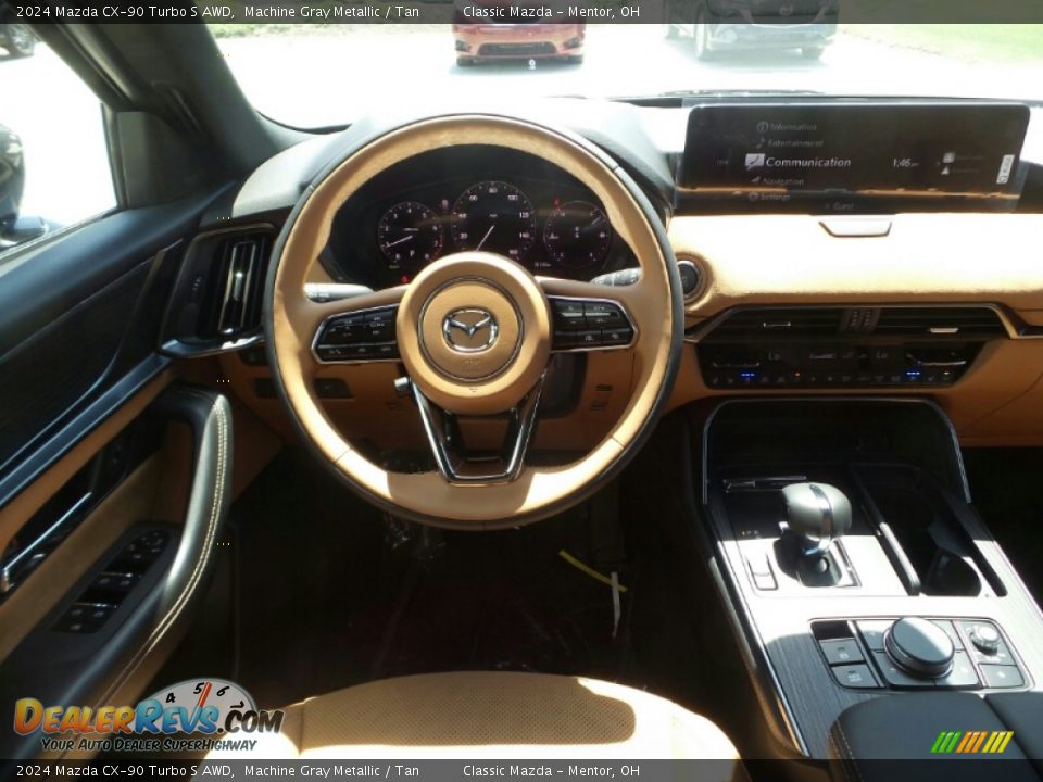 2024 Mazda CX-90 Turbo S AWD Machine Gray Metallic / Tan Photo #4