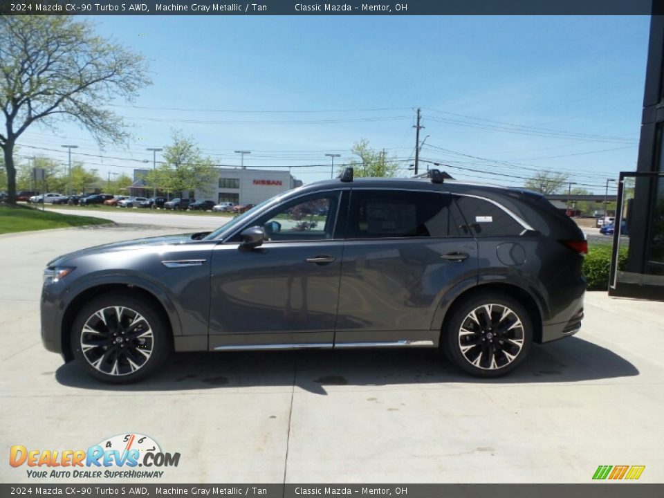2024 Mazda CX-90 Turbo S AWD Machine Gray Metallic / Tan Photo #6