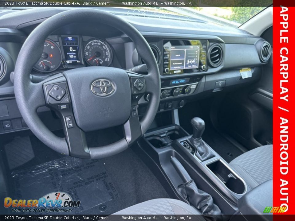 2023 Toyota Tacoma SR Double Cab 4x4 Black / Cement Photo #3