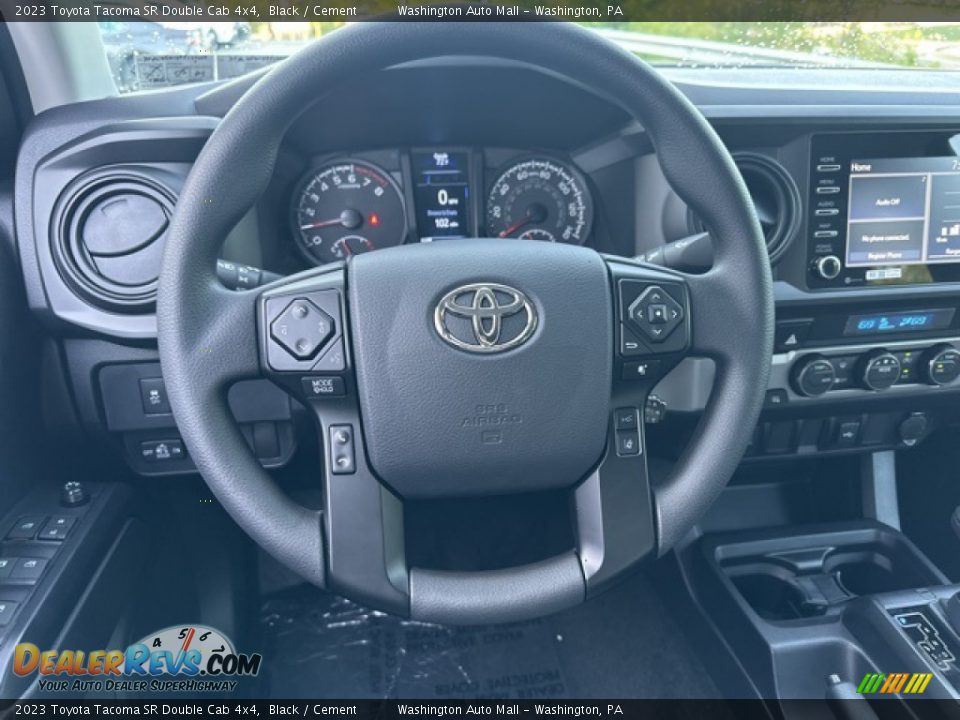 2023 Toyota Tacoma SR Double Cab 4x4 Black / Cement Photo #10