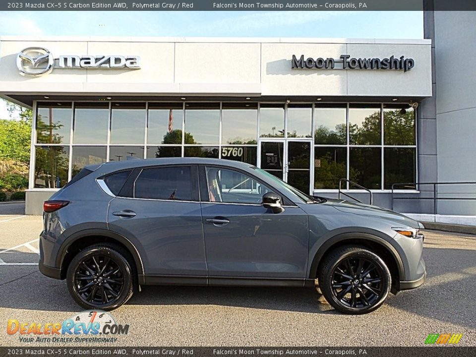 2023 Mazda CX-5 S Carbon Edition AWD Polymetal Gray / Red Photo #1