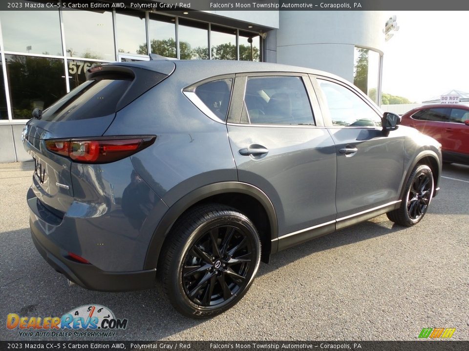 2023 Mazda CX-5 S Carbon Edition AWD Polymetal Gray / Red Photo #2