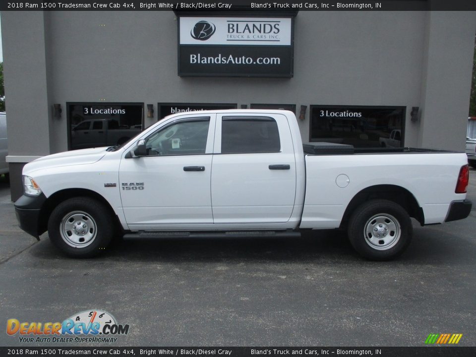 2018 Ram 1500 Tradesman Crew Cab 4x4 Bright White / Black/Diesel Gray Photo #1