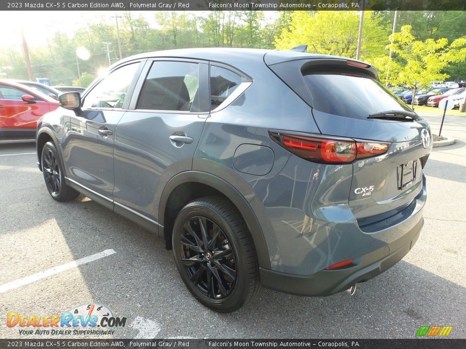 2023 Mazda CX-5 S Carbon Edition AWD Polymetal Gray / Red Photo #5