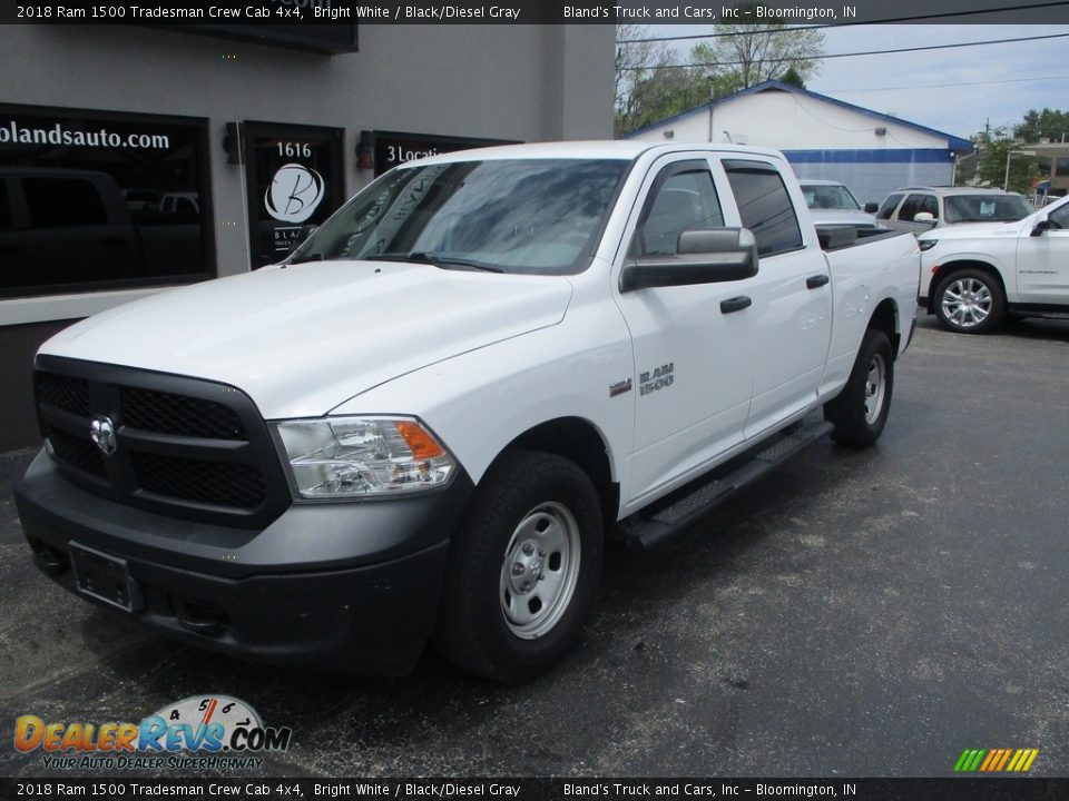 2018 Ram 1500 Tradesman Crew Cab 4x4 Bright White / Black/Diesel Gray Photo #2