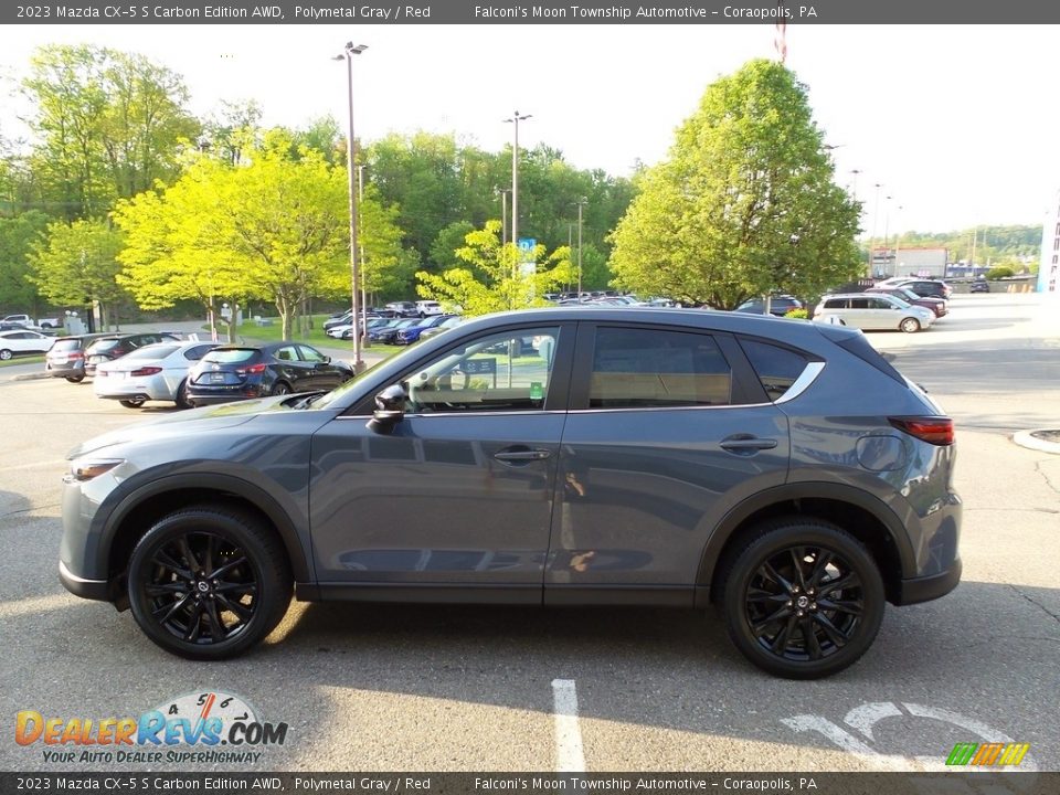2023 Mazda CX-5 S Carbon Edition AWD Polymetal Gray / Red Photo #6