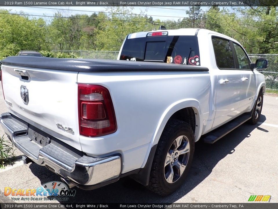 2019 Ram 1500 Laramie Crew Cab 4x4 Bright White / Black Photo #4