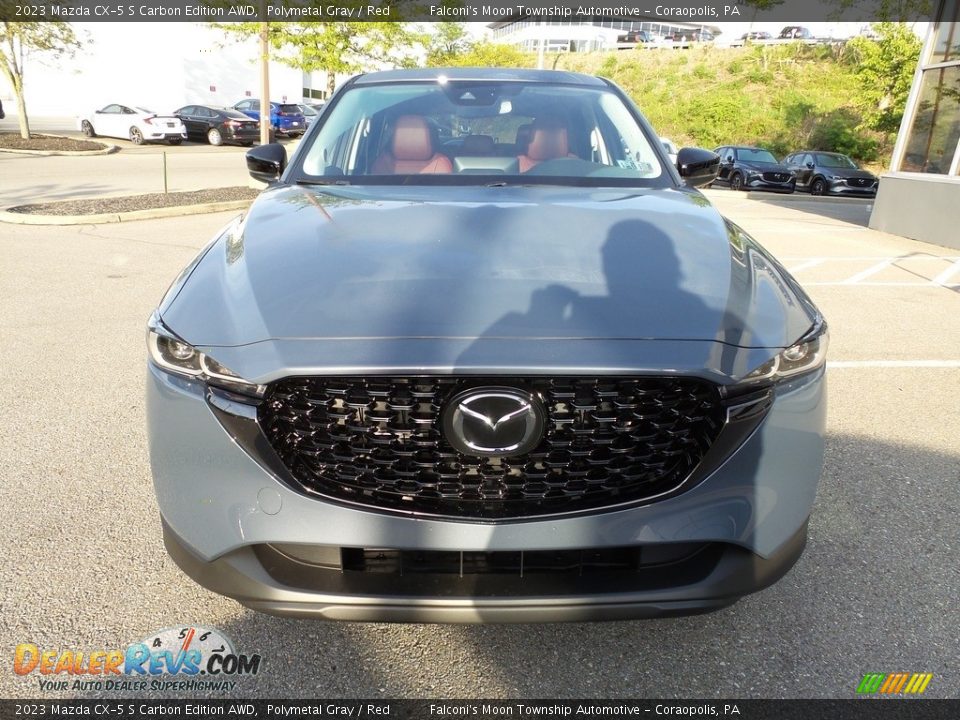 2023 Mazda CX-5 S Carbon Edition AWD Polymetal Gray / Red Photo #8