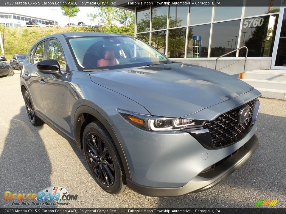 2023 Mazda CX-5 S Carbon Edition AWD Polymetal Gray / Red Photo #9