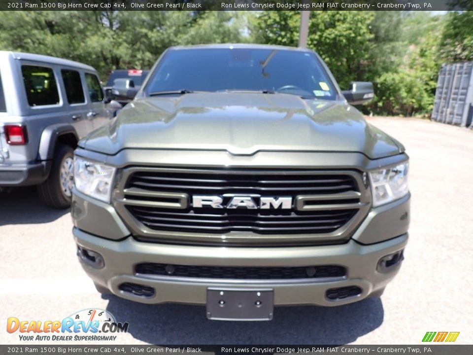 2021 Ram 1500 Big Horn Crew Cab 4x4 Olive Green Pearl / Black Photo #2