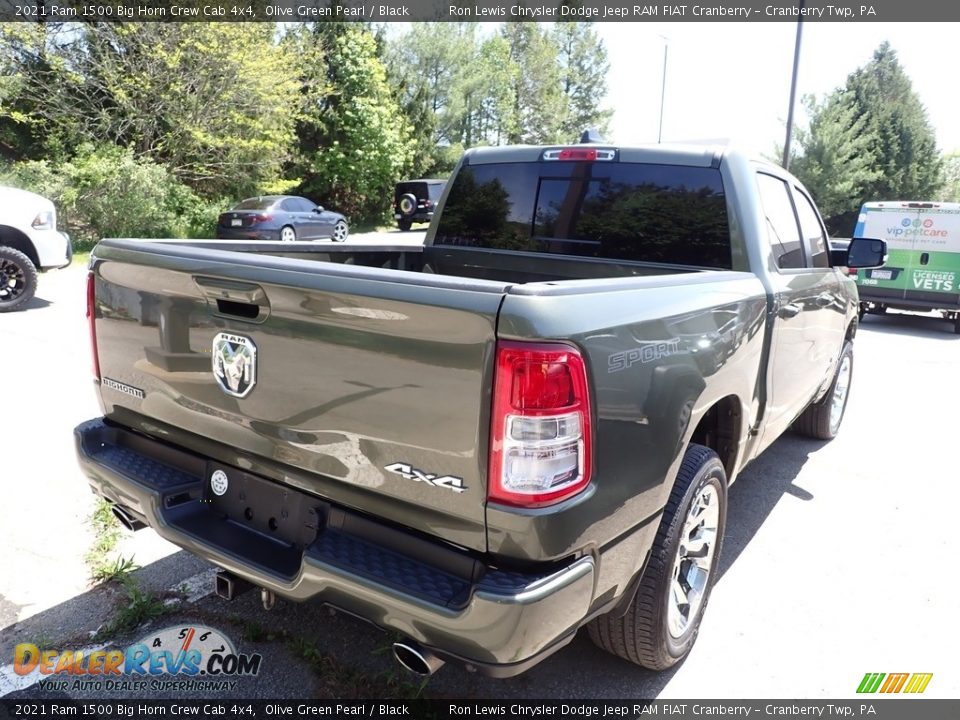 2021 Ram 1500 Big Horn Crew Cab 4x4 Olive Green Pearl / Black Photo #4