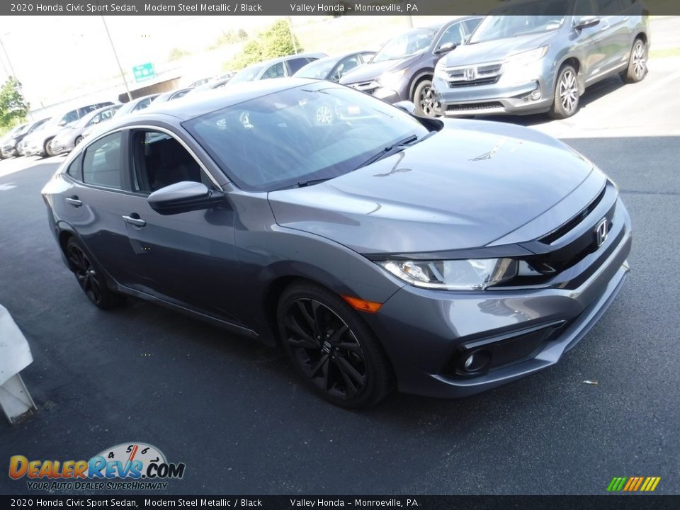 2020 Honda Civic Sport Sedan Modern Steel Metallic / Black Photo #5