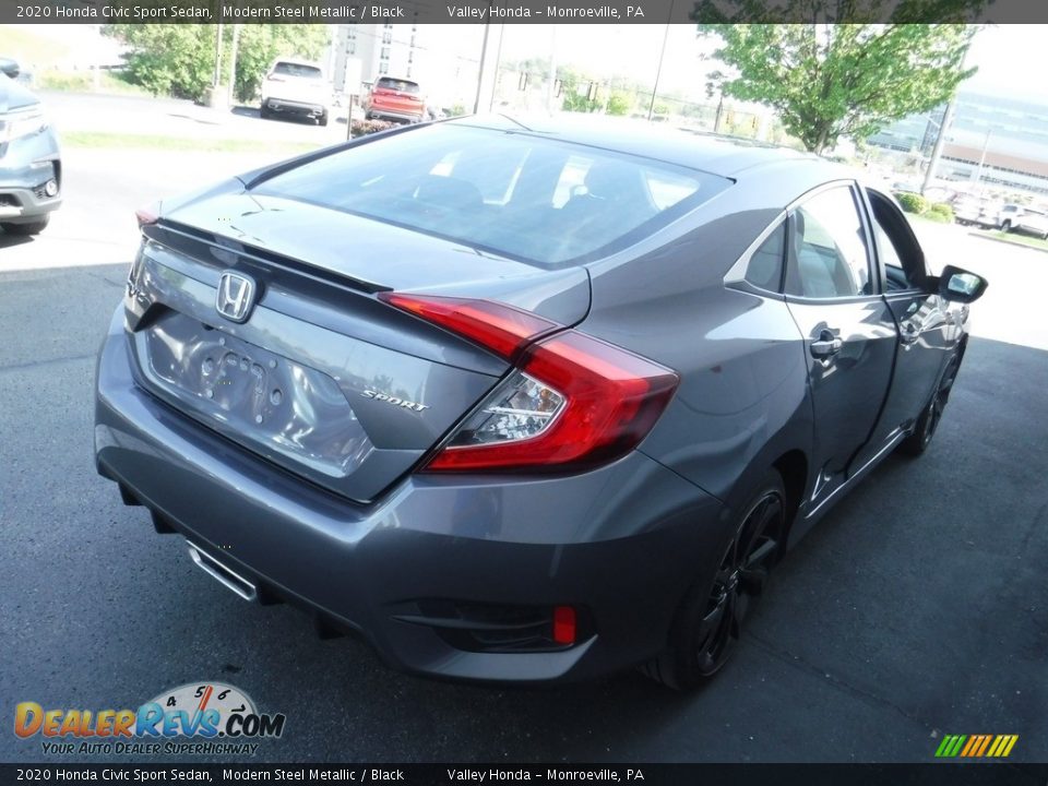 2020 Honda Civic Sport Sedan Modern Steel Metallic / Black Photo #6