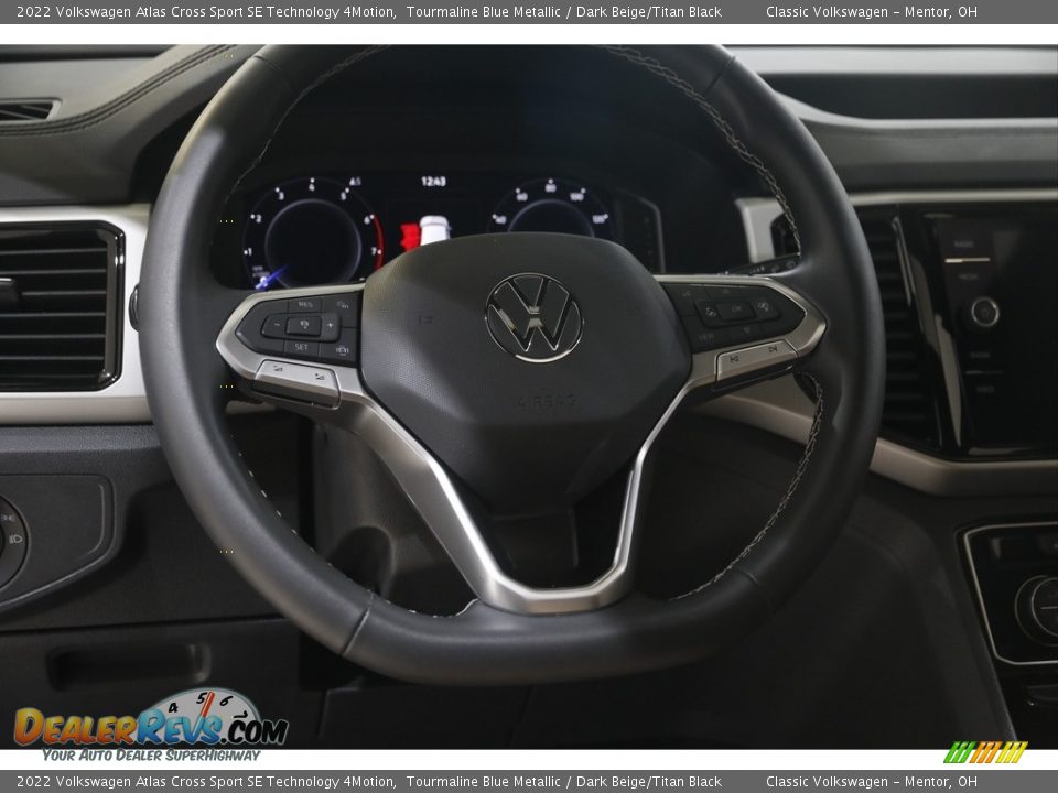 2022 Volkswagen Atlas Cross Sport SE Technology 4Motion Steering Wheel Photo #7