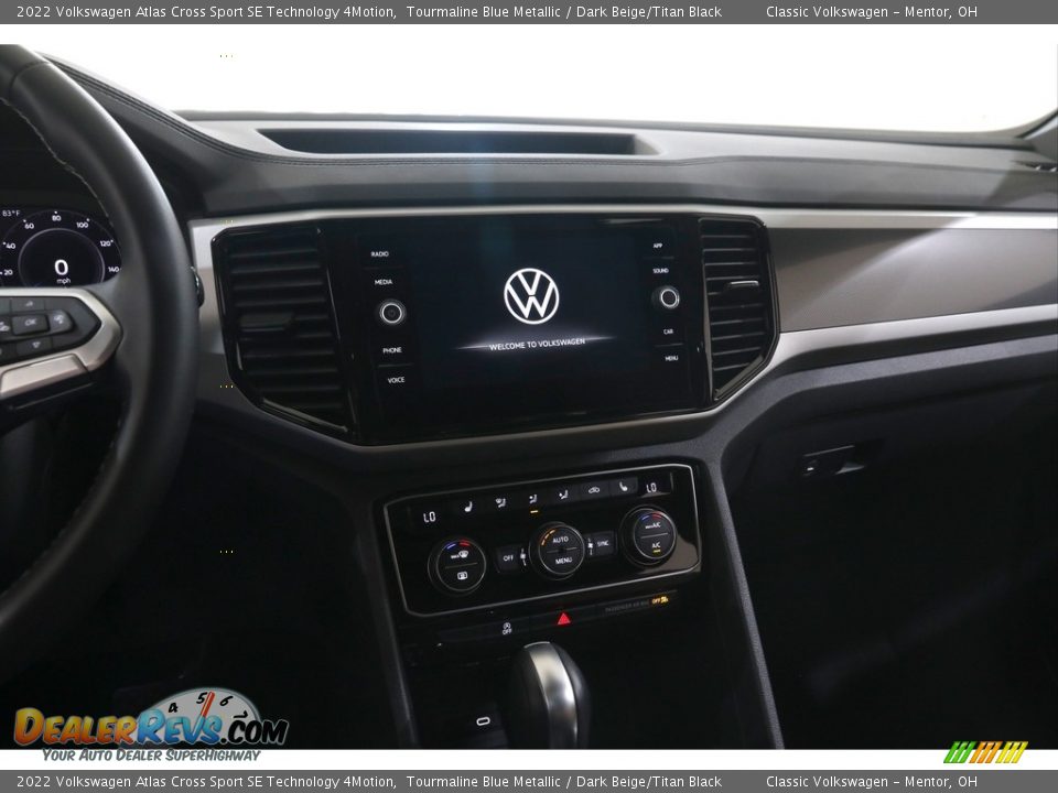 2022 Volkswagen Atlas Cross Sport SE Technology 4Motion Tourmaline Blue Metallic / Dark Beige/Titan Black Photo #9