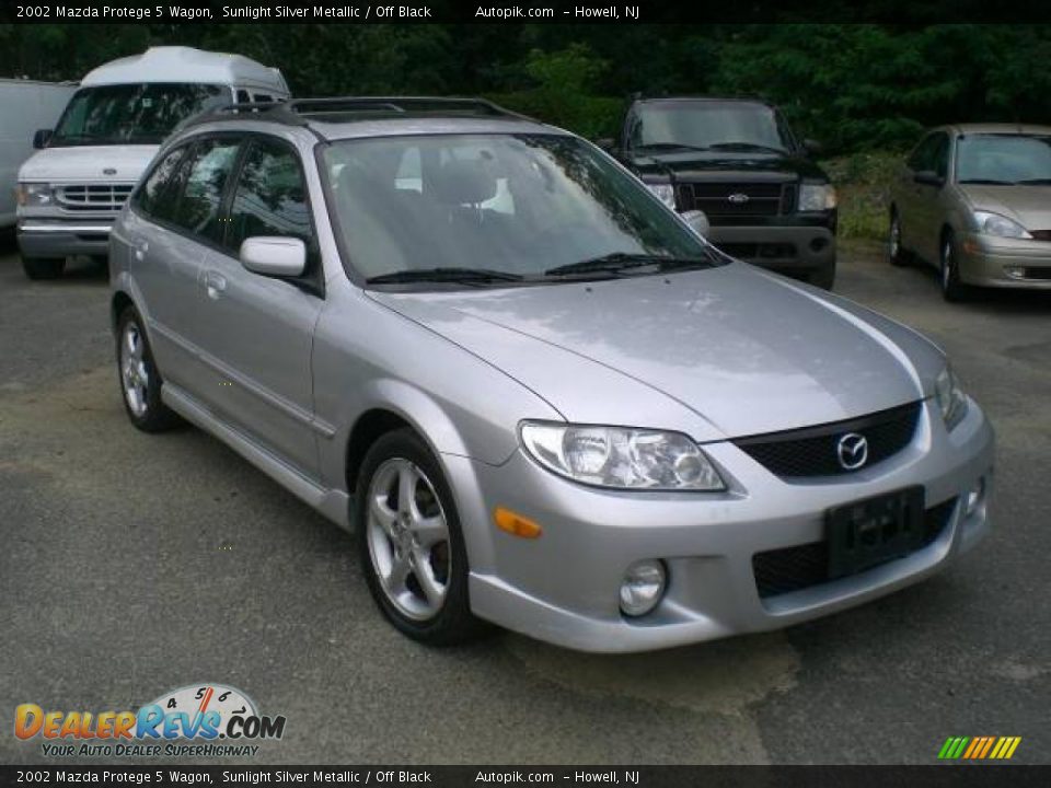 2002 Mazda Protege 5 Wagon Sunlight Silver Metallic / Off Black Photo #2
