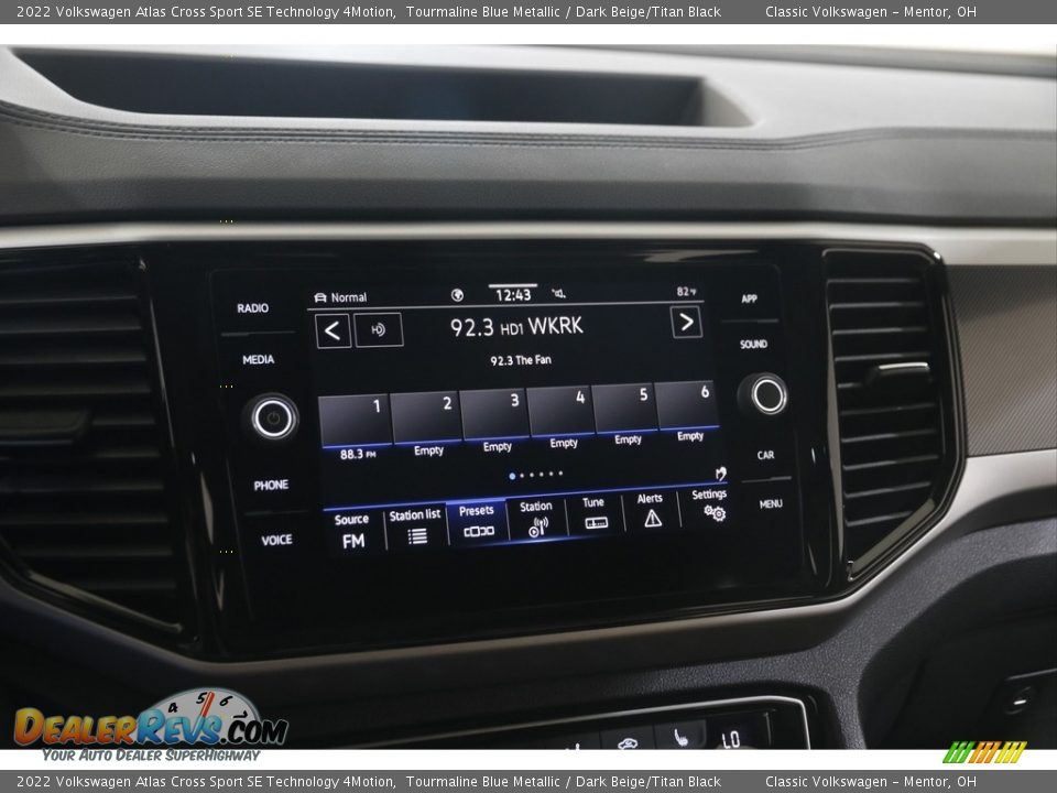 2022 Volkswagen Atlas Cross Sport SE Technology 4Motion Tourmaline Blue Metallic / Dark Beige/Titan Black Photo #10